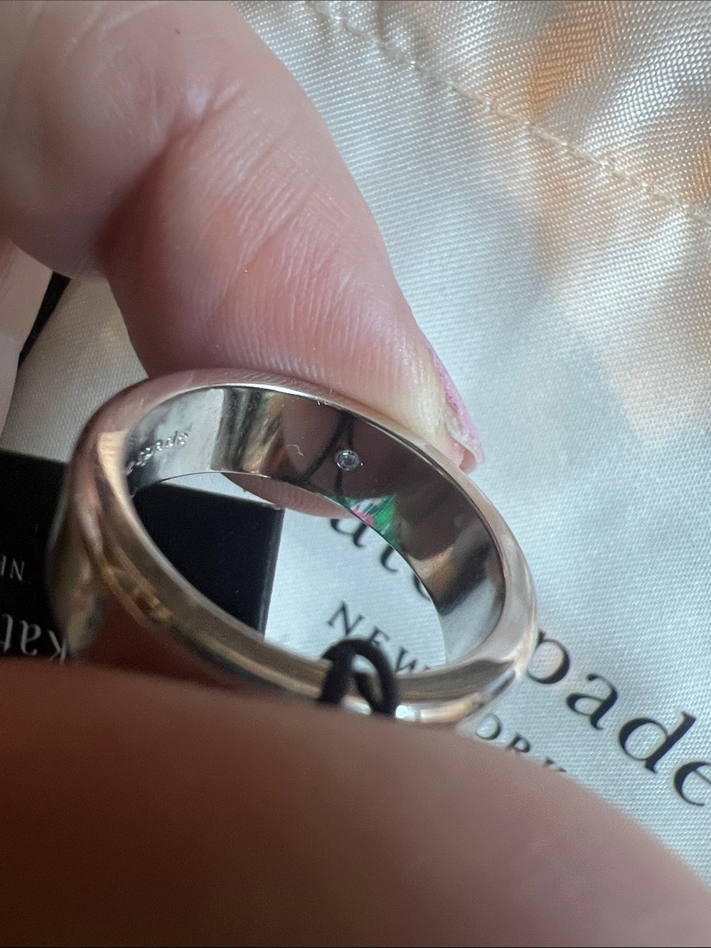 kate spade find the silver lining silver ring - Picture 7 of 7